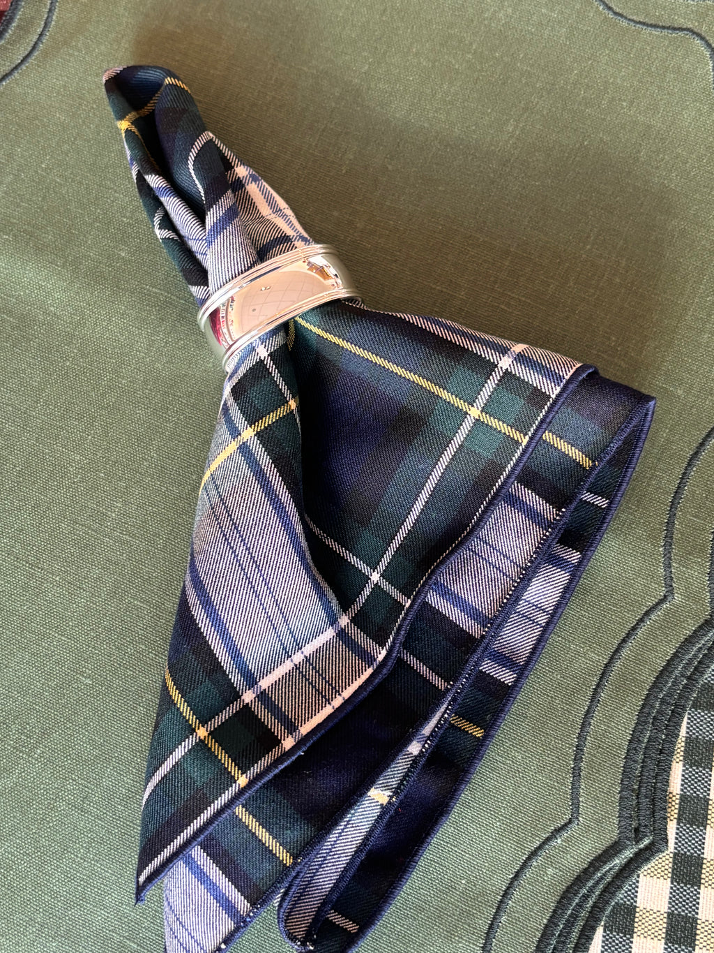 Filo Napkin Tartan – 45x45 cm – Green / Blue