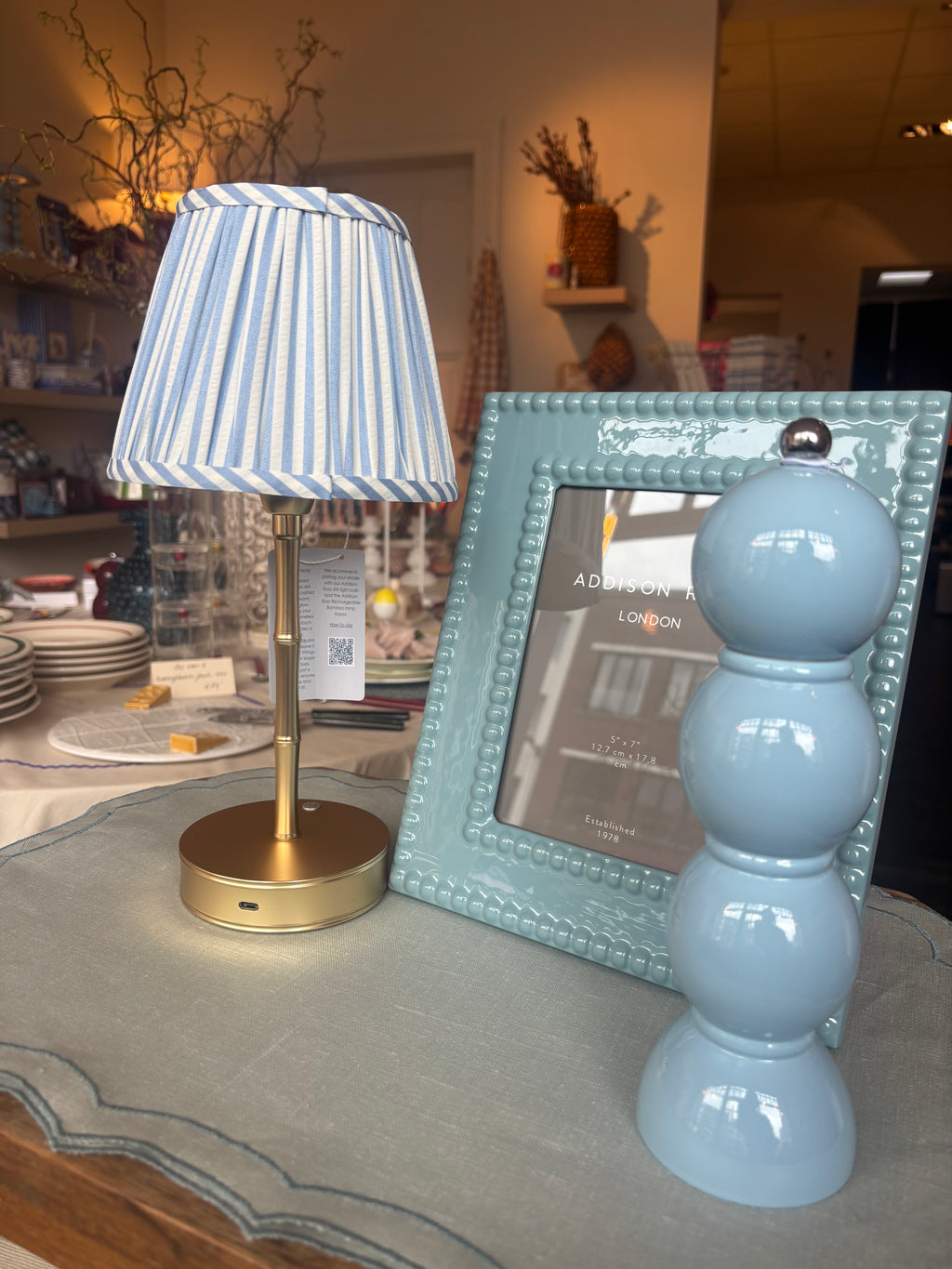 Bamboo Table Lamp Base – Gold (25 cm)