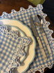 Amalfi Vlekwerende Linnen Placemat 50 x 35 - Vichy Blauw