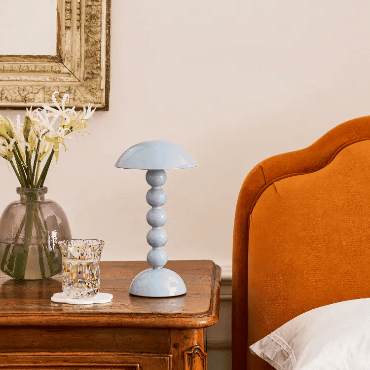 Bobbin LED Table Lamp – Light Blue