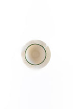 Koffietas met bordje – Groen randje – Ø 10 x 7,5 cm