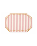 Vlekwerende Linnen Placemat – 50x35 cm - Roze Streepjes