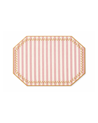 Vlekwerende Linnen Placemat – 50x35 cm - Roze Streepjes