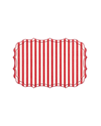 Stain-Resistant Linen Placemat – 50x35 cm - Red Stripes