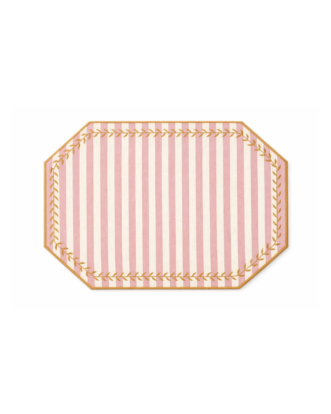 Placemats set roze streepjes