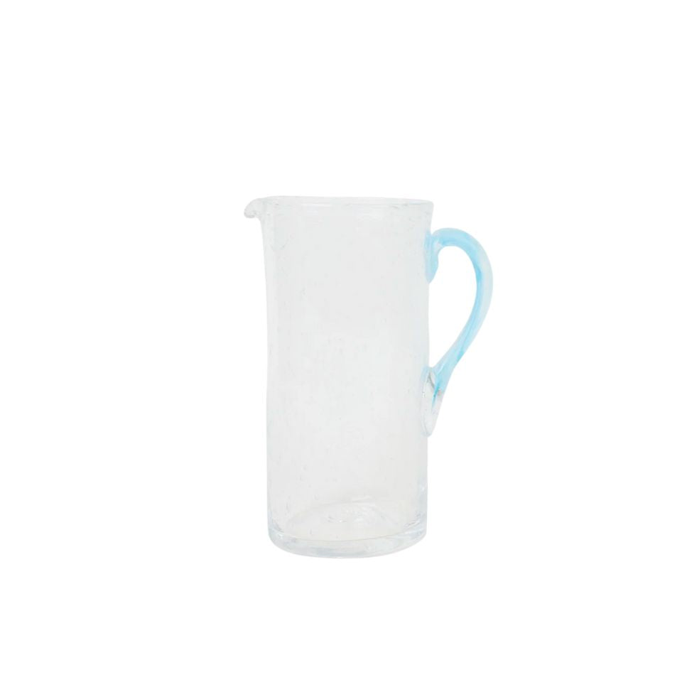 Large straight carafe from Biot - Transparent x Light Blue