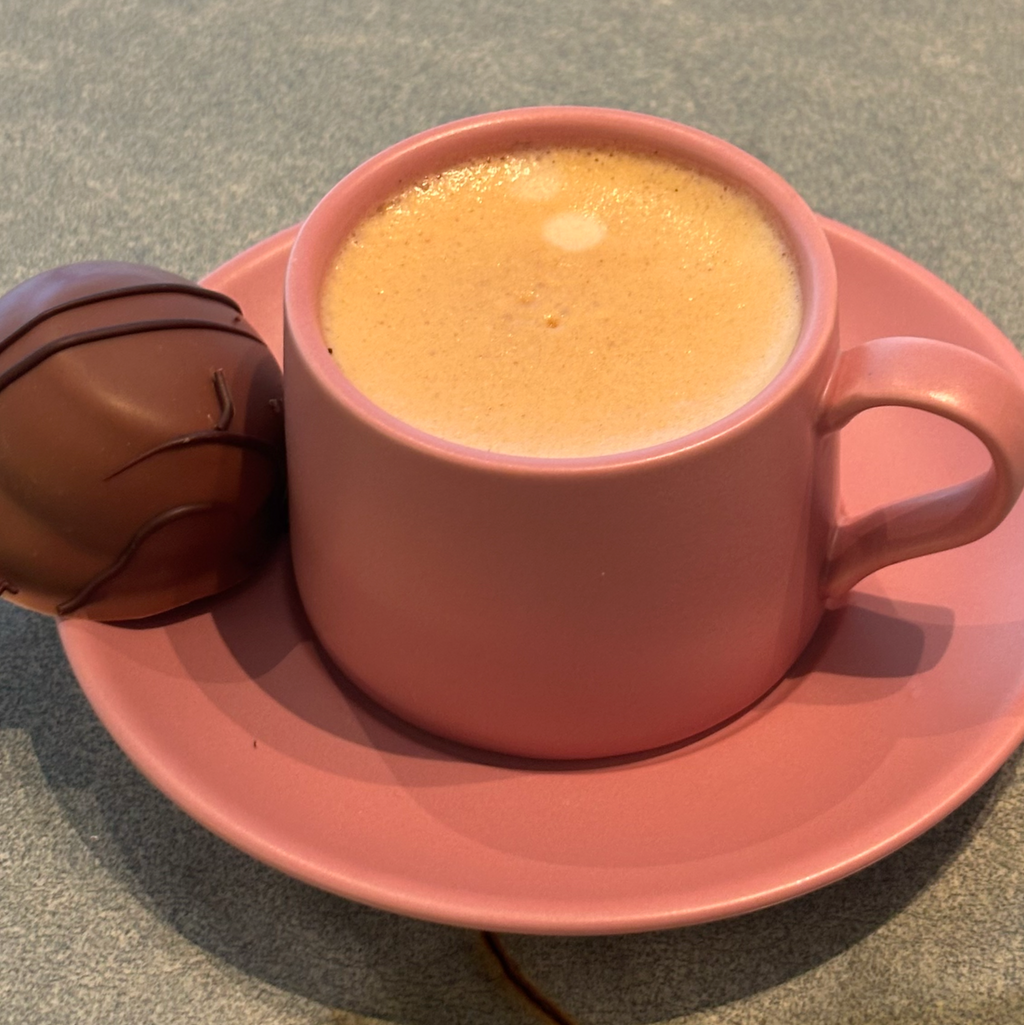 Coffee cup with saucer – pink 8 cl