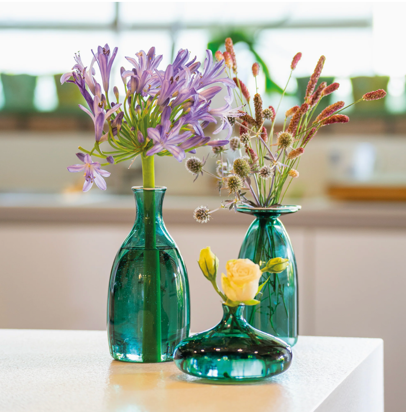 Un Fiore - Small Glass Vase – Green – 19 cl