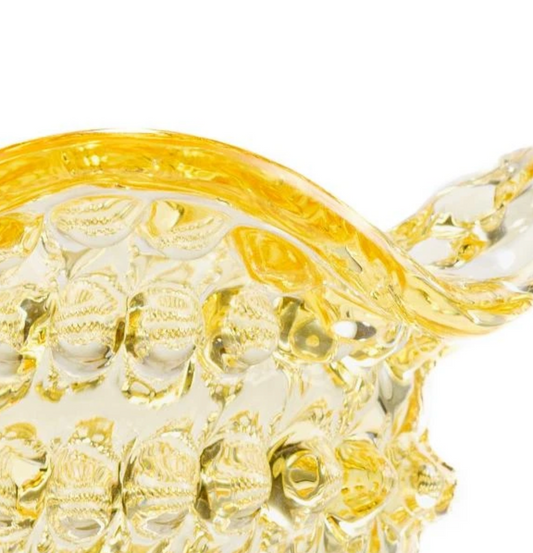 Kristallen vaas - Citroengeel - 20,5 cm