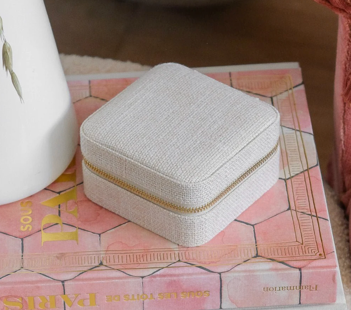 Reissieradendoos Linnen effect - Beige