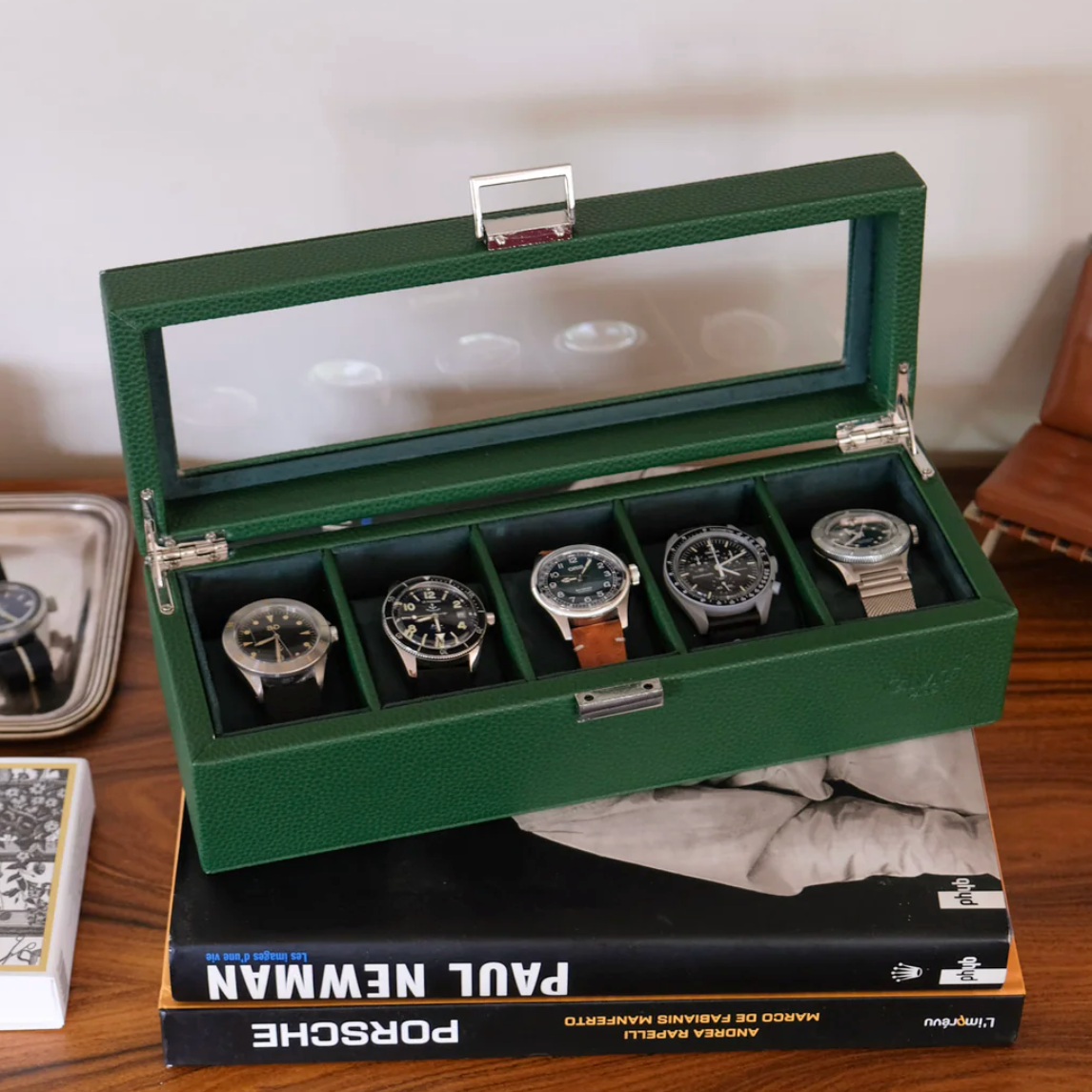 Horlogebox leer – Groen