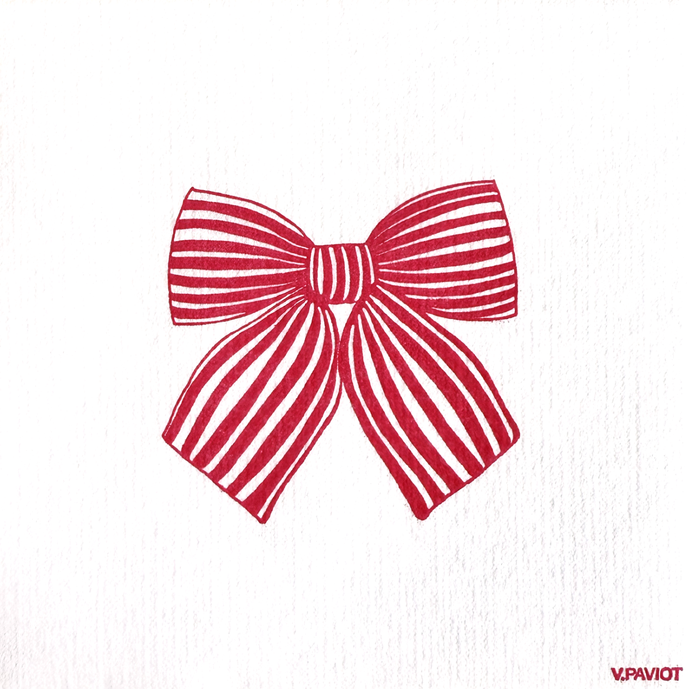 Servetten - Rode strik  - 25x25