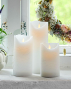 LED pillar candle Ø7.5 x 15 cm – white