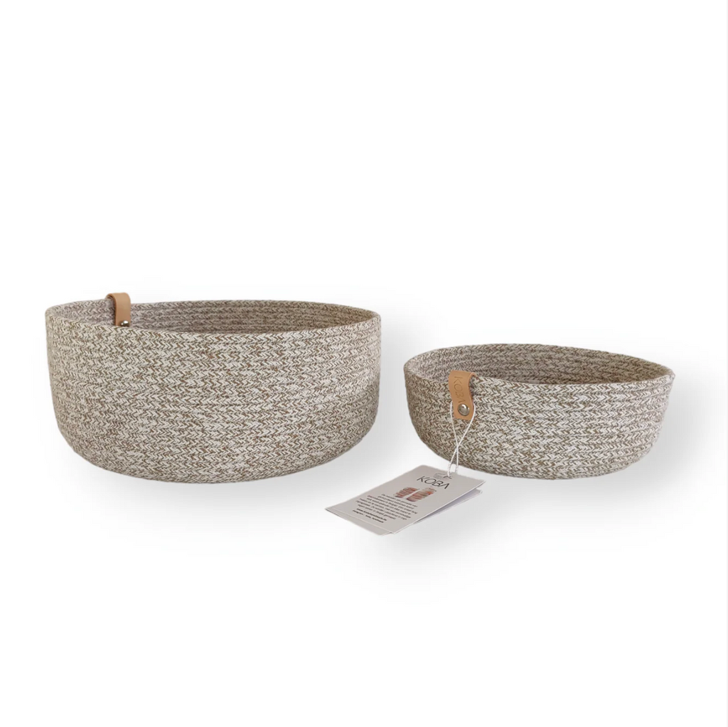 Handgemaakte manden uit gerecycled katoen - Licht beige - (S - M - Hoog/Laag)
