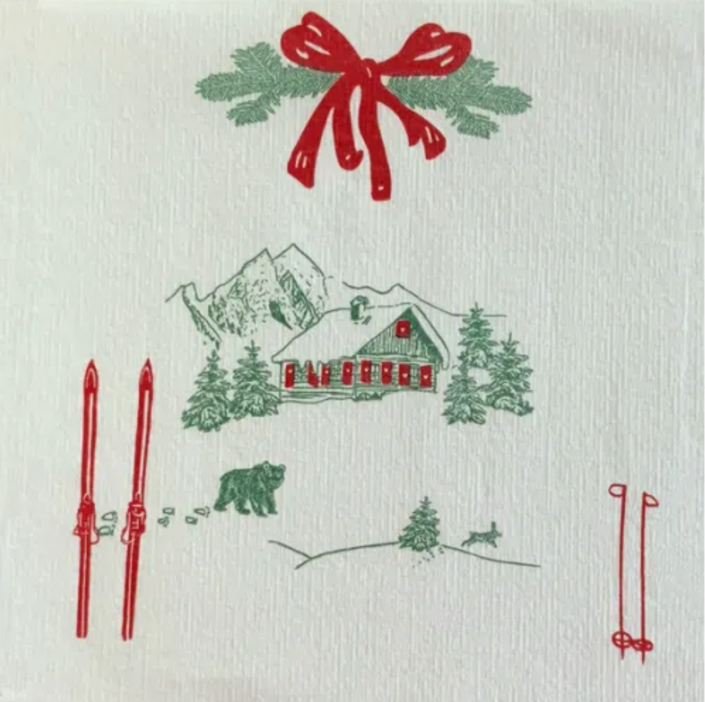 Paper Christmas and winter napkins 40x40