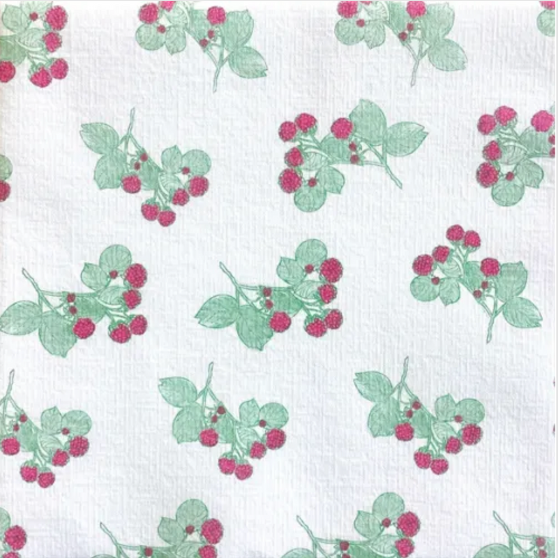 Servetten - Framboosjes - 40x40