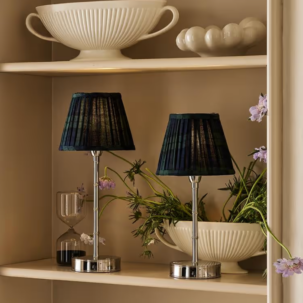 Empire Lampshade – Navy Tartan (16 cm)