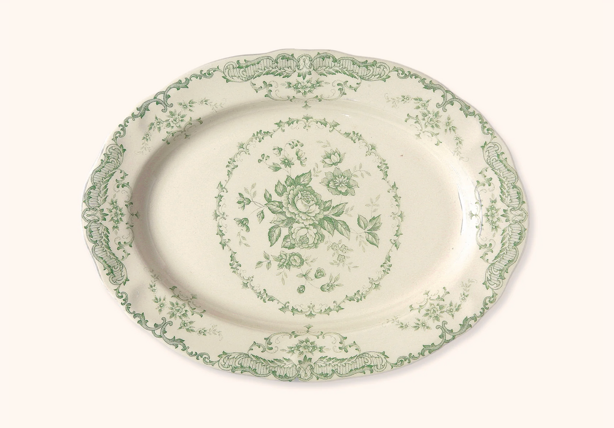 Rose serveerbord Ø 30,5 cm in groen