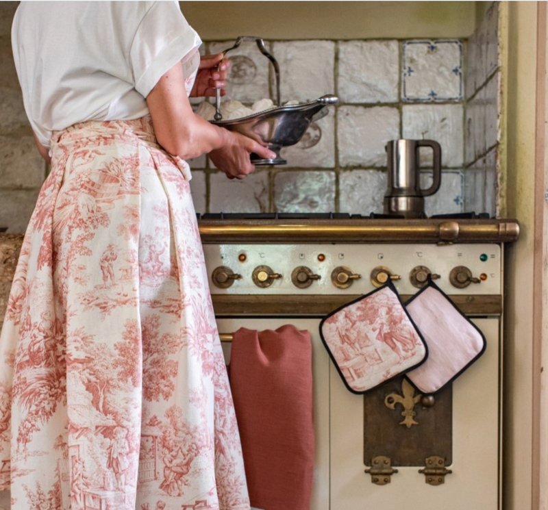 Kitchen apron - Toile de Jouy