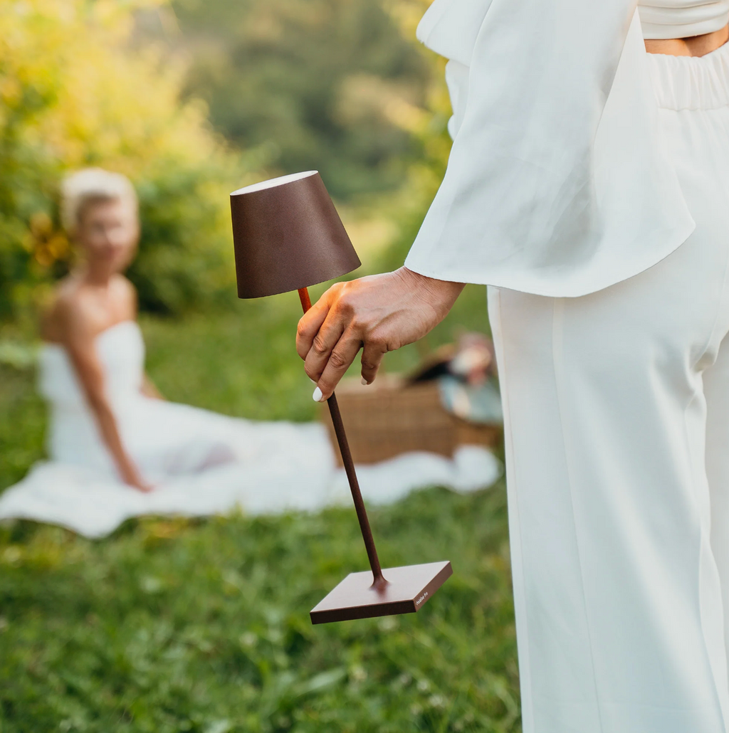 Poldina Corten Table Lamp – Wireless & Dimmable