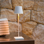 Poldina White Table Lamp – Wireless & Dimmable