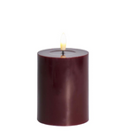 LED pillar candle Ø7.5 x 10 cm – Bordeaux