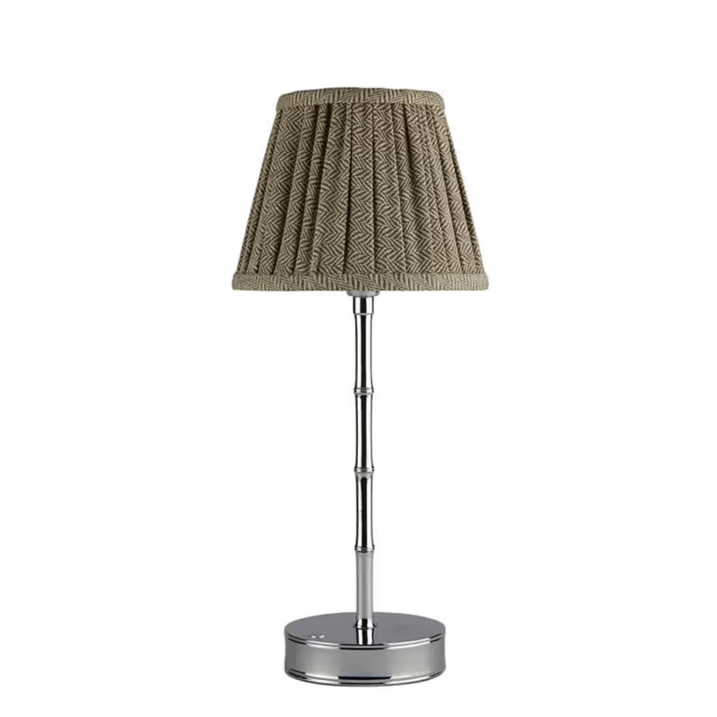 Bamboo Tafellamp Basis – Zilver (25 cm)