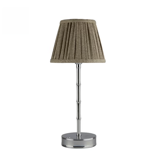 Bamboo Tafellamp Basis – Zilver (25 cm)