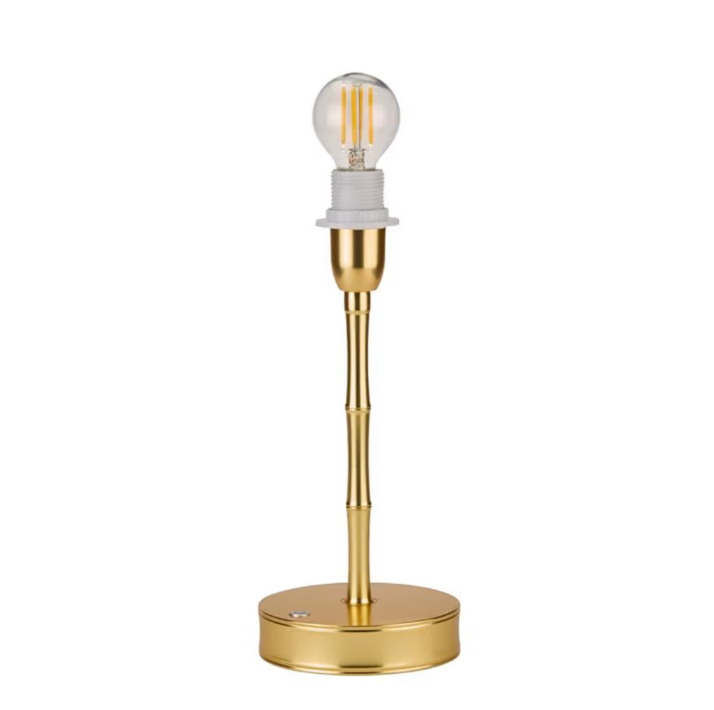Bamboo Table Lamp Base – Gold (25 cm)