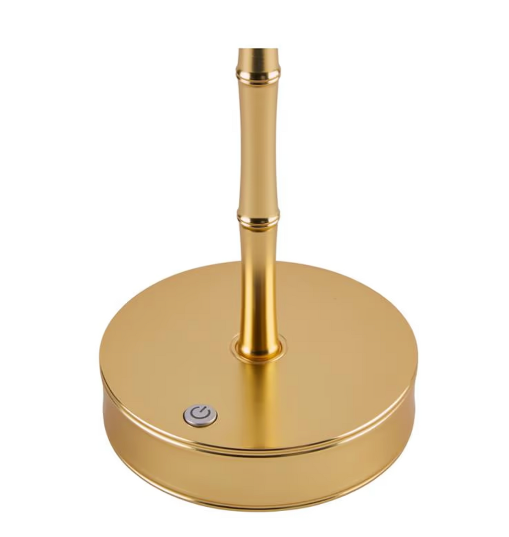 Bamboo Table Lamp Base – Gold (25 cm)