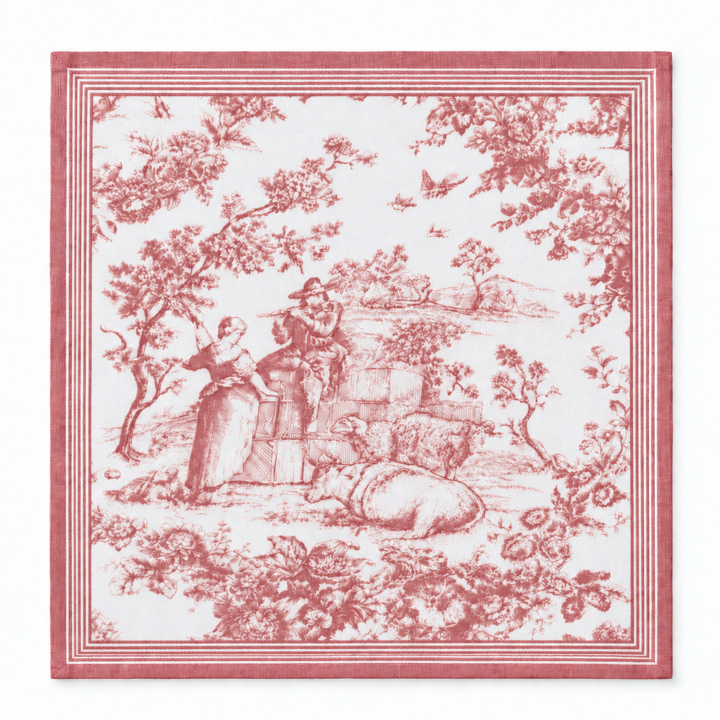 Cotton napkin Toile de Jouy 45 x 45 cm