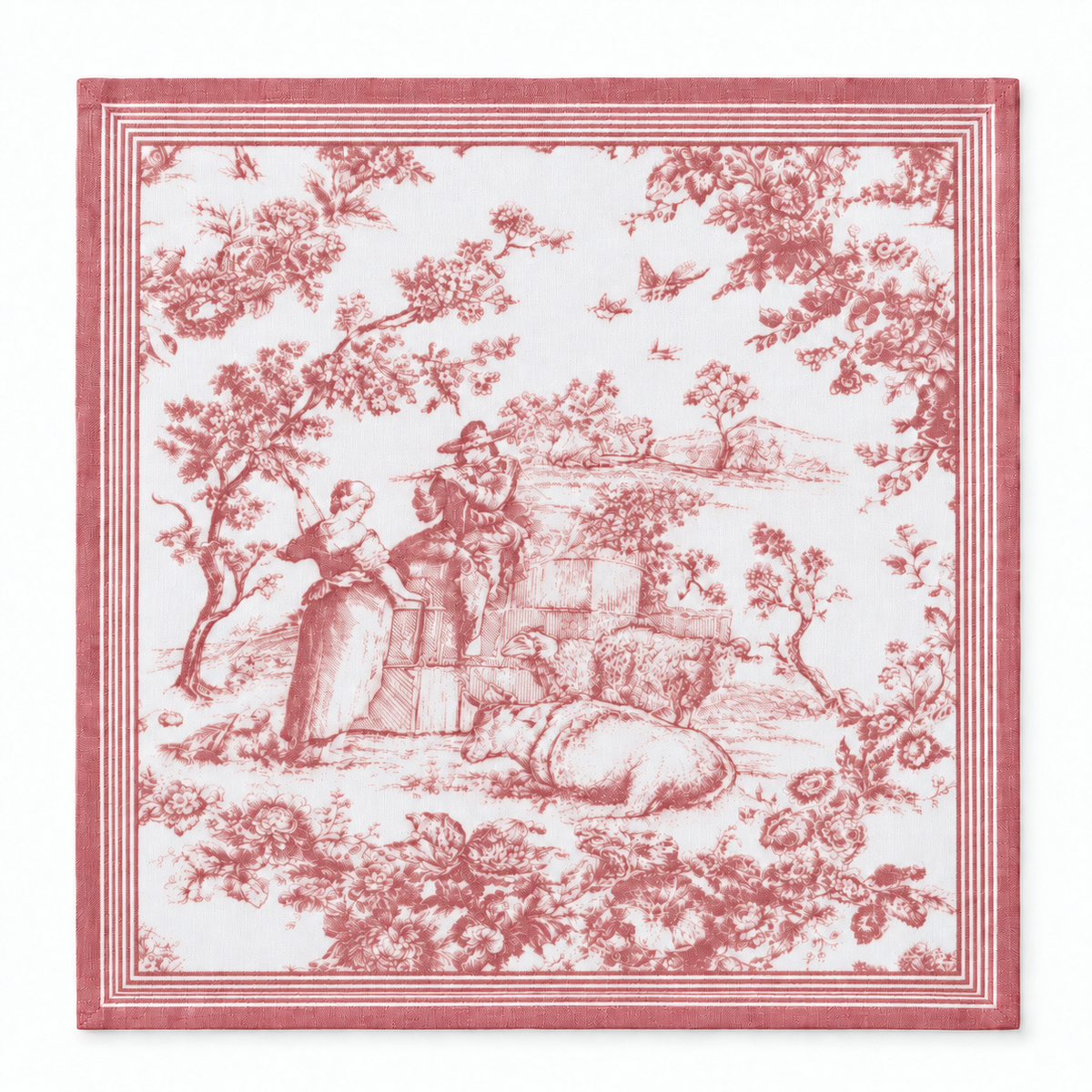 Cotton napkin Toile de Jouy 45 x 45 cm