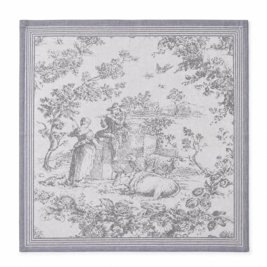 Cotton napkin Toile de Jouy 45 x 45 cm