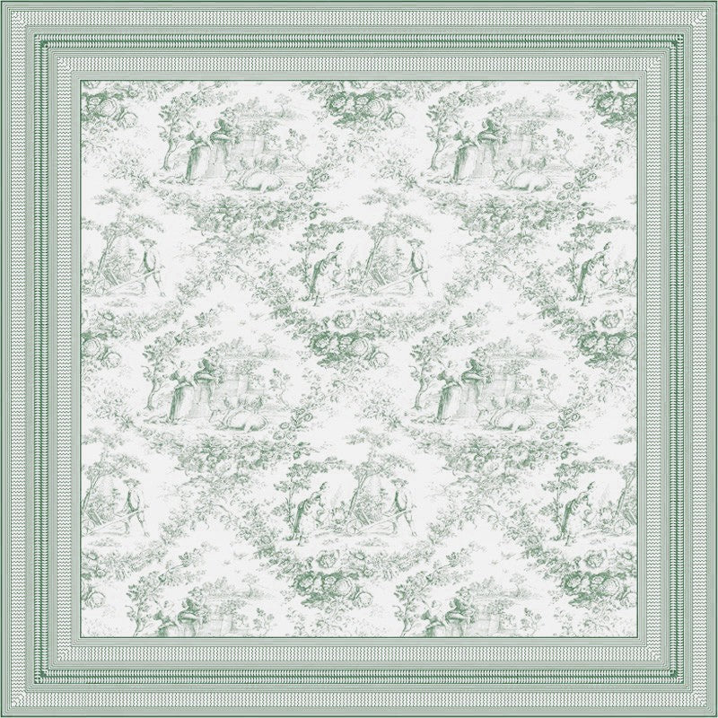 Tafellaken Toile De Jouy - Olijfgroen