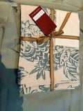Antistain Linen Tablecloth Bauhaus 150X270 AVORIO/V.ACQUA