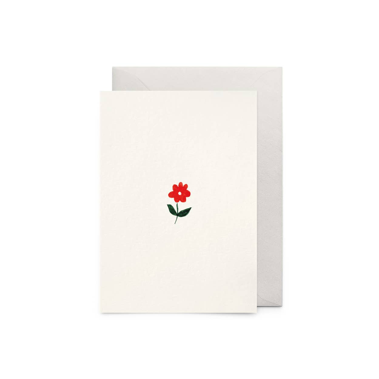 Rode bloemkaart met envelop
