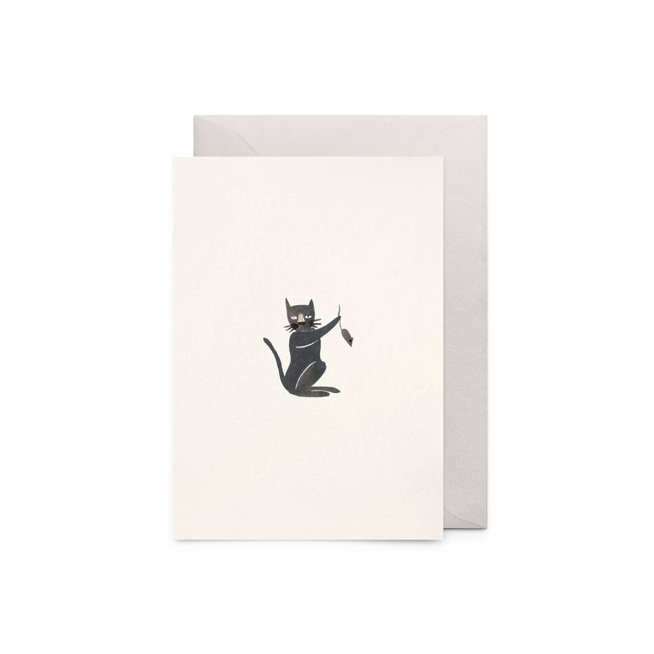 Kat en muis kaart met envelop