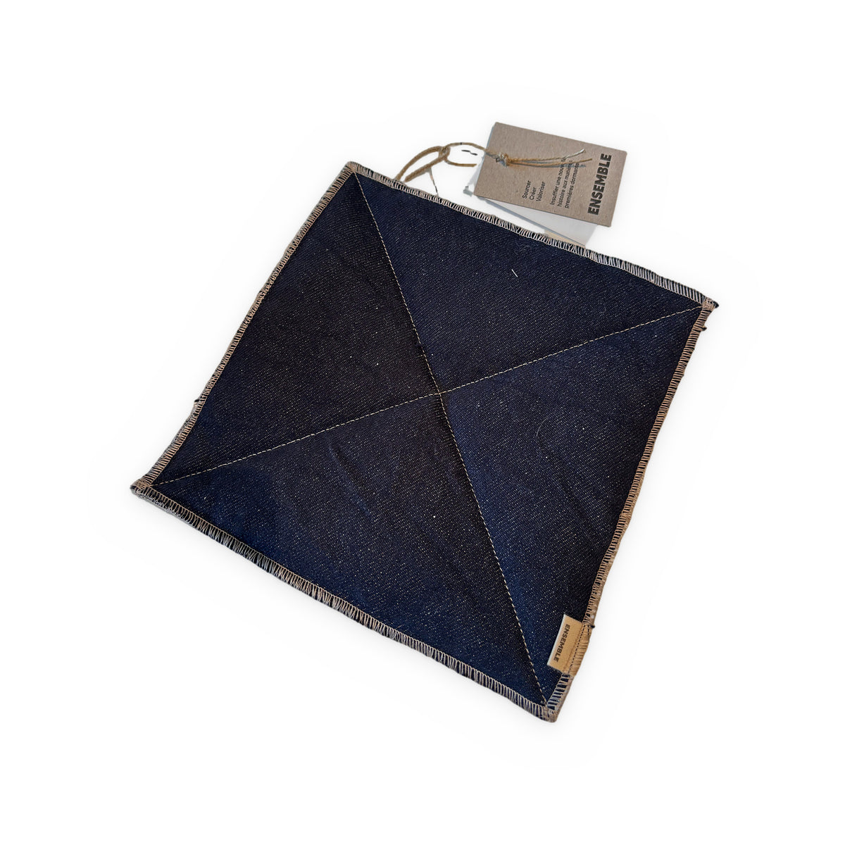 Pannenlap Ensemble denim marineblauw