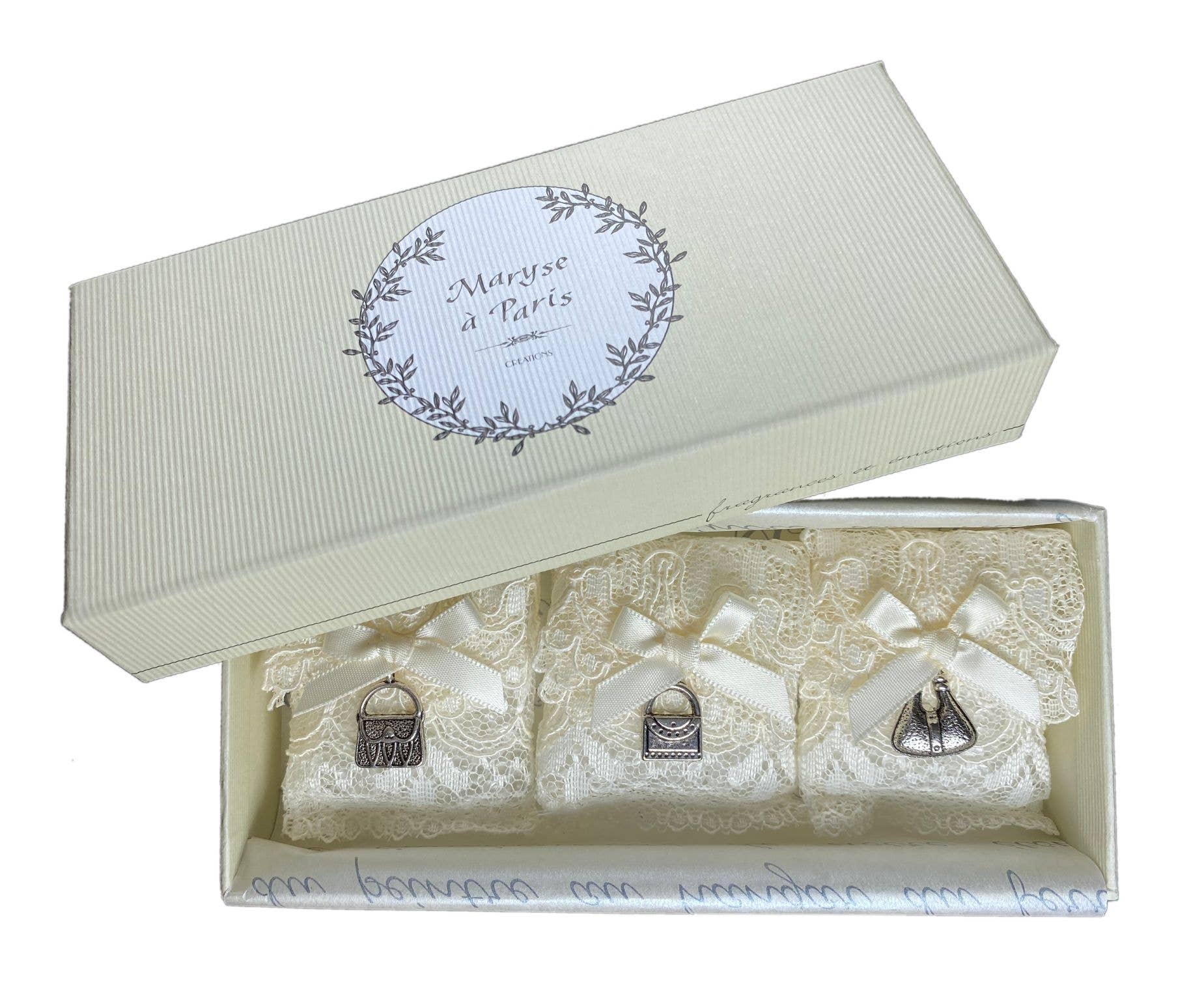 Parfumzakje - Set van 3 zakjes (Witte Bloemen)