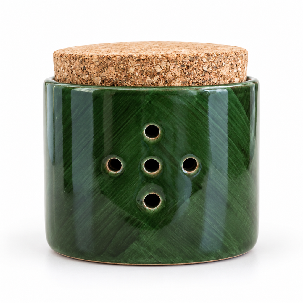 Knoflookpot met kurken deksel