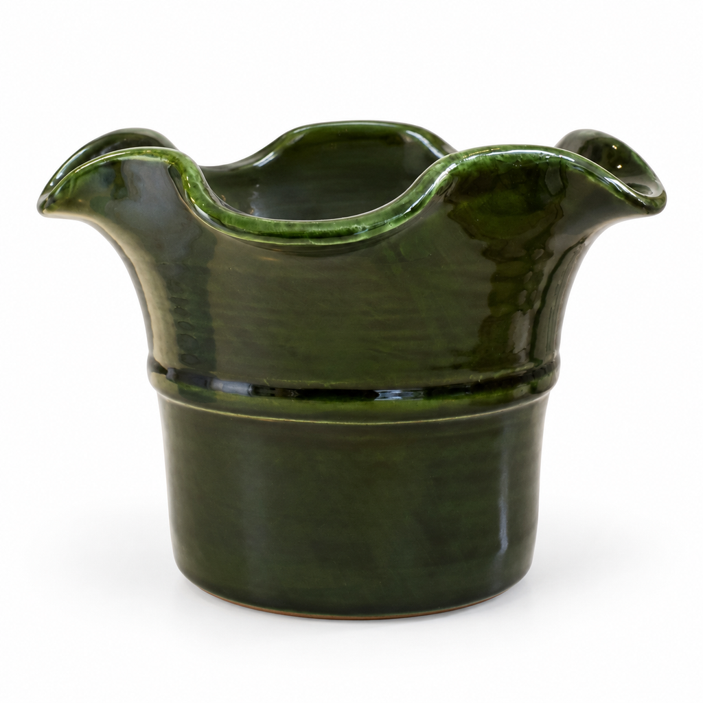Bloempot met golvende rand