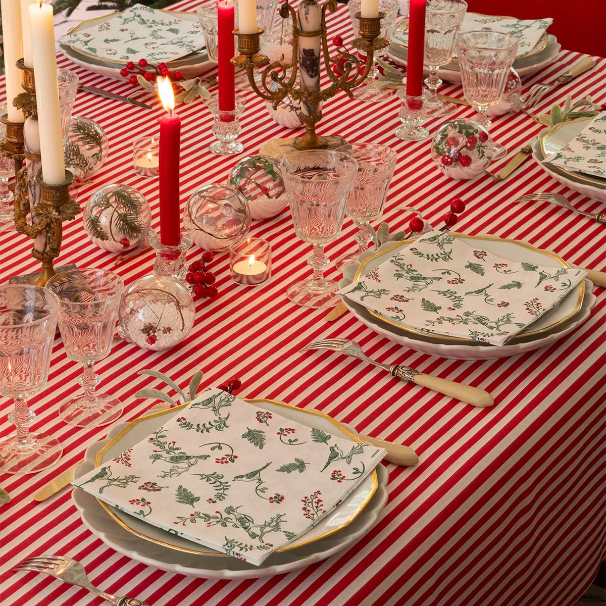Paper Christmas and winter napkins 40x40