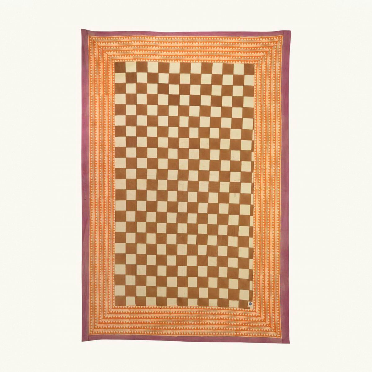 Hand-printed tablecloth "Checkmate" - 2 sizes