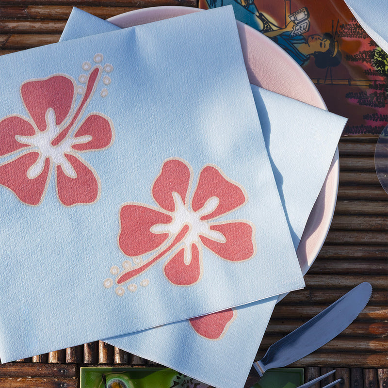 Servetten - Hibiscus Bleu - 40x40