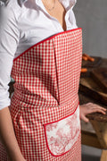 Stain-resistant Kitchen Apron La Gradisca – Red Vichy