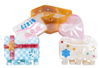 Likio haarklemmetjes Happy Gingerbread in de vorm van cadeautjes, vooraanzicht