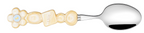 Likio dessertlepel Butter Woodgrain met kralen en motief van houtnerf