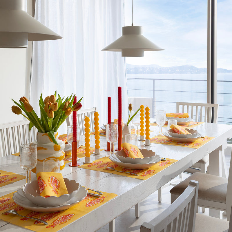 Servetten - Poisson Lumineux Orange - 40x40
