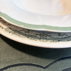 Serviesset Rose en Petalo groen, Rose dinerbord met Petalo soepbord, detail