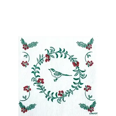 Papieren kerst- en winterservetten 25x25